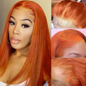 Ginger Straight 13x4 Transparent Lace Frontal Wig