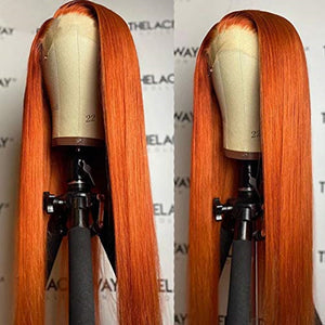 Ginger Straight 13x4 Transparent Lace Frontal Wig