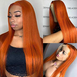 Ginger Straight 13x4 Transparent Lace Frontal Wig